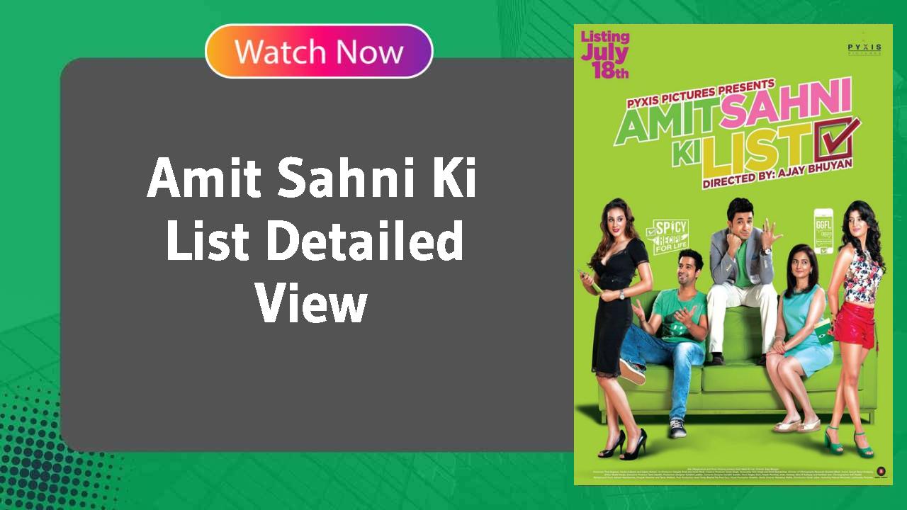 Amit Sahni Ki List