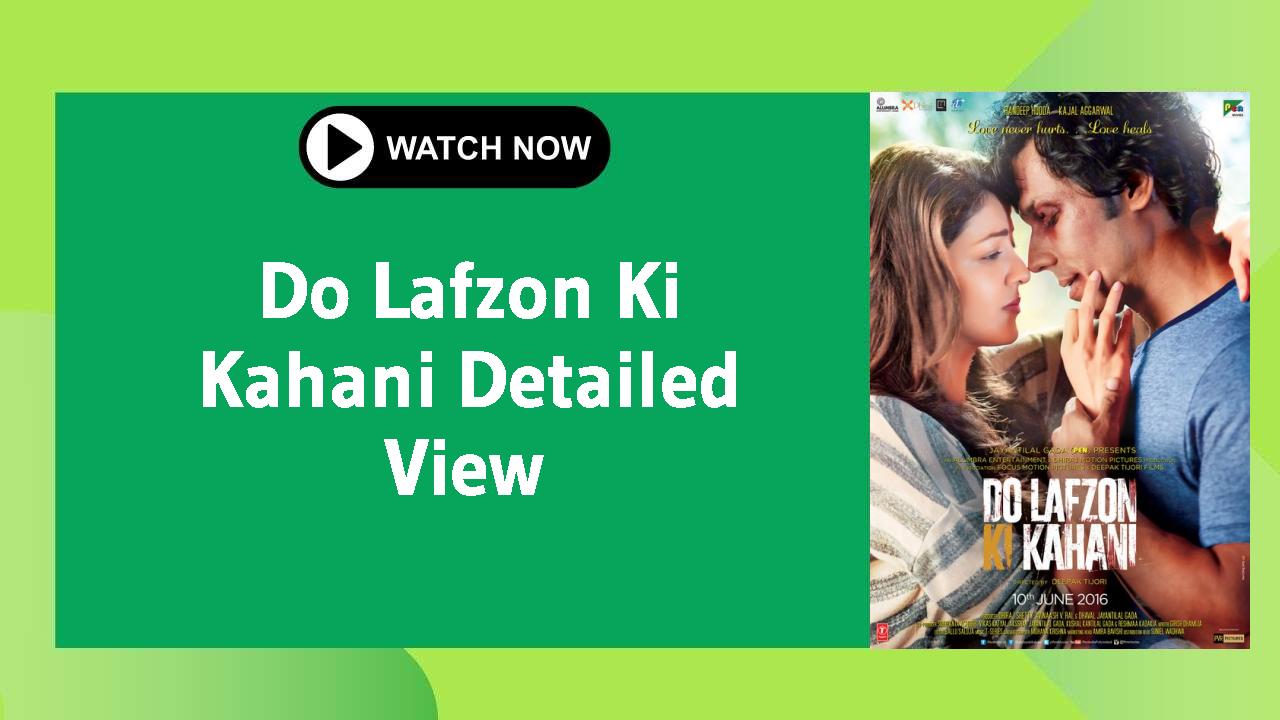 Do Lafzon Ki Kahani